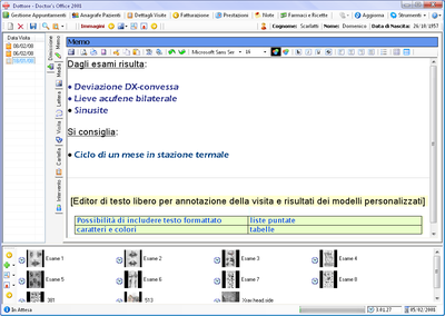 Editor della visita medica